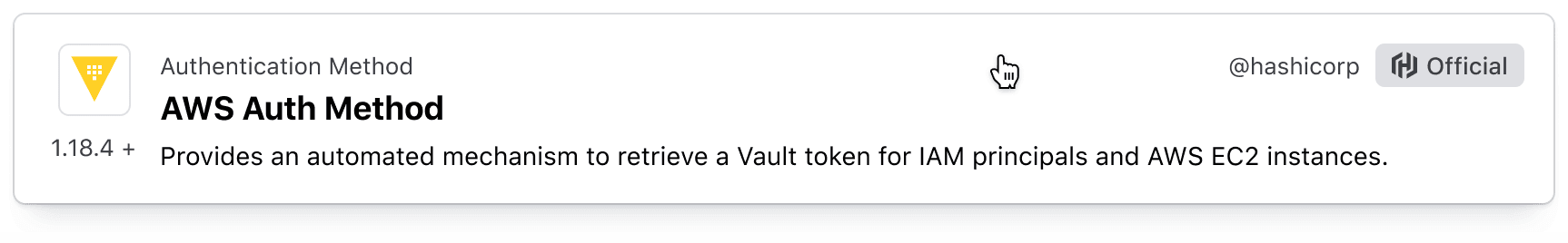 An interactive card with a table with links and buttons within.